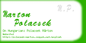 marton polacsek business card