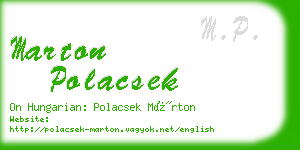 marton polacsek business card